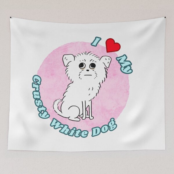 Item preview, I Heart My Crusty White Dog designed and sold by The Nifty Loon.