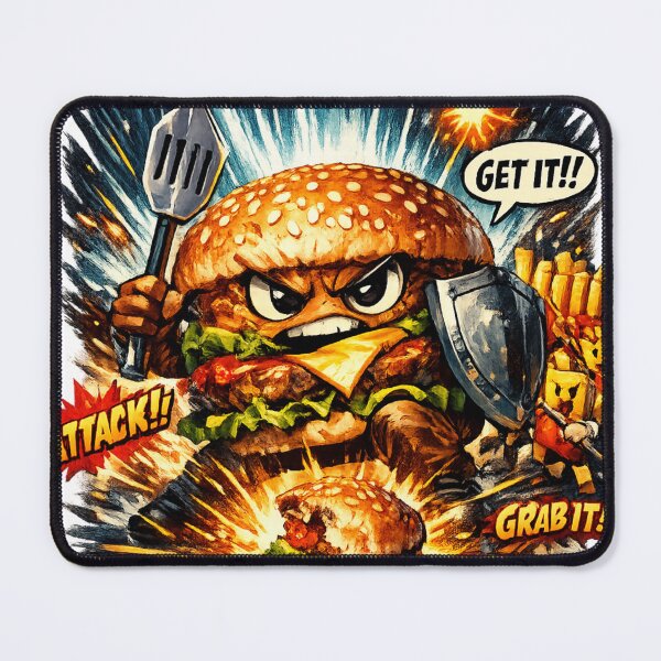 Item preview, Defend The Last Bite Funny Burger Warrior Gaming Graphic designed and sold by irfanshikh.