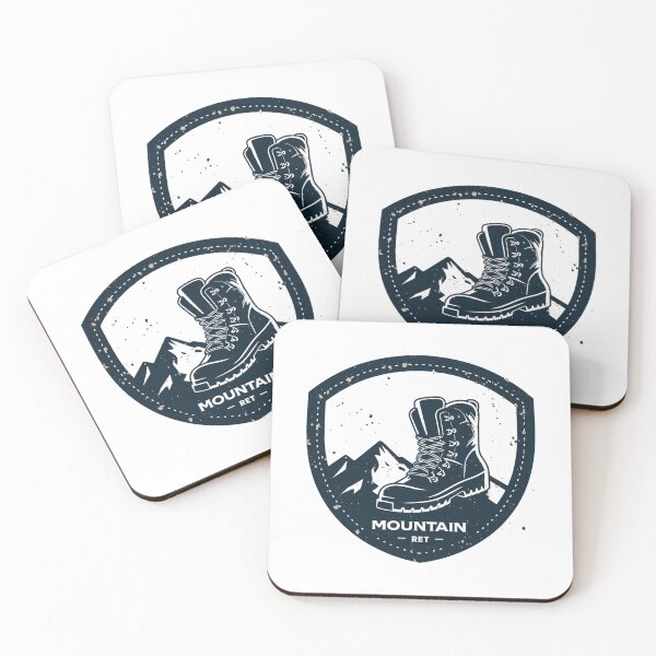 Item preview, Retro Mountain Hiking Badge Hiking Boot designed and sold by Everyday Motif.