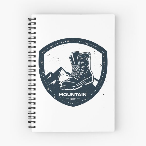Item preview, Retro Mountain Hiking Badge Hiking Boot designed and sold by Everyday Motif.