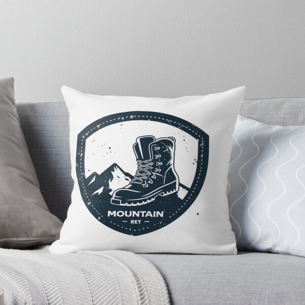 Item preview, Retro Mountain Hiking Badge Hiking Boot designed and sold by Everyday Motif.