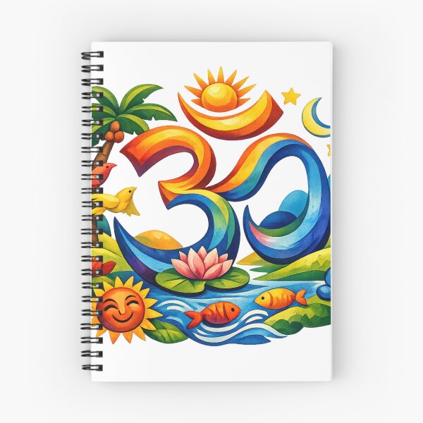 Item preview, Colorful Om Symbol Nature Yoga T-Shirt designed and sold by Santuário da Bicharada.