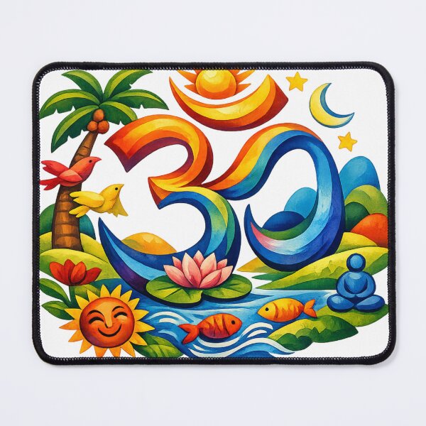 Item preview, Colorful Om Symbol Nature Yoga T-Shirt designed and sold by Santuário da Bicharada.