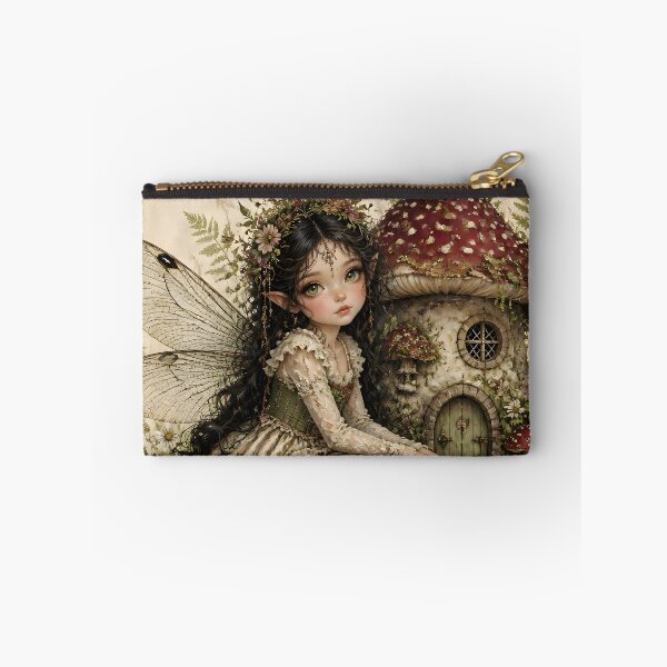 Item preview, Mushroom Cottage Fairy | Cottagecore Fairycore Art designed and sold by FaeCoreStudio.