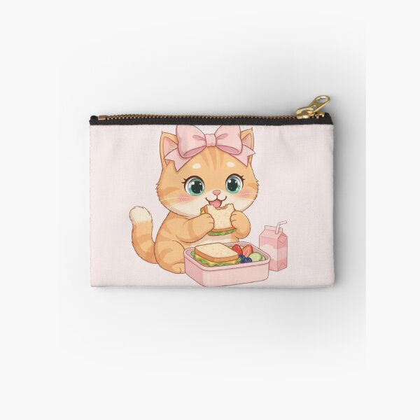 Item preview, Cute Ginger Cat Eating Lunch designed and sold by Moody Vibes Studio.
