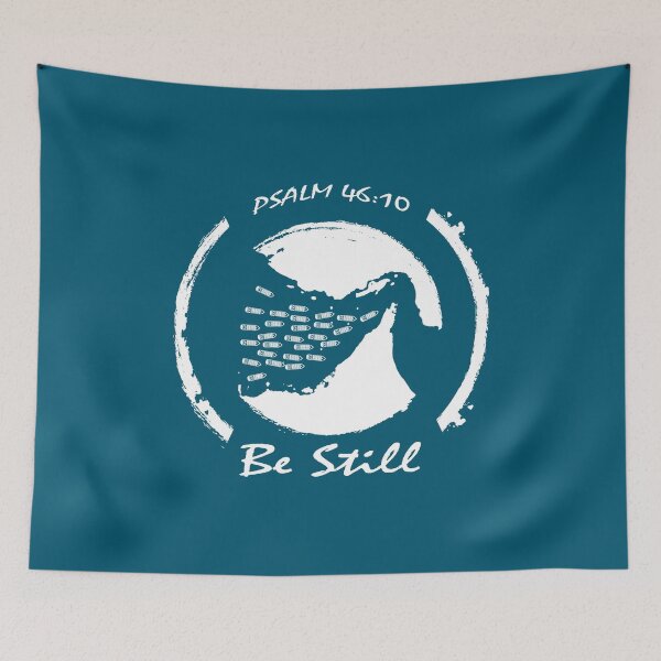 Item preview, Be Still - Strait of Hormuz Map Psalm 46:10 Bible Verse Geopolitical Maritime Iran War Minimal funny but thoughtful Design - white designed and sold by ZechJohnRB.