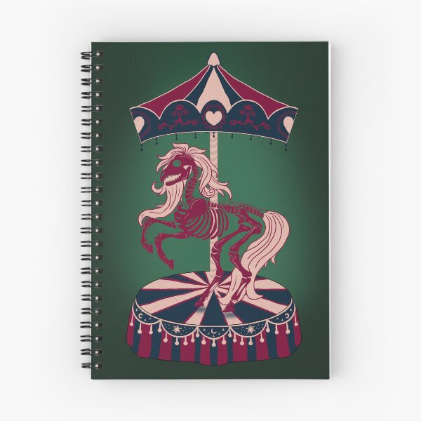 Item preview, Retro carnival ride skeleton animal ride, circus Halloween  designed and sold by BosskaDesign.