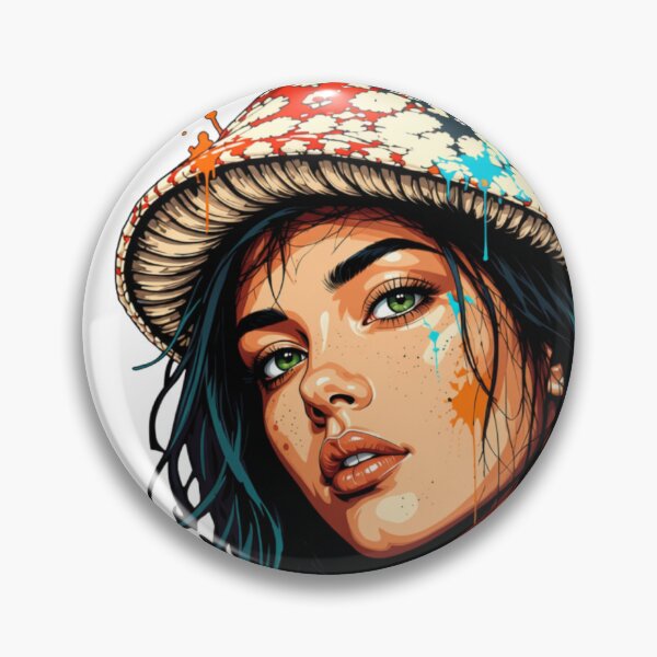 Item preview, Become One – Surreal Mushroom Woman Portrait designed and sold by Steady Becoming Studio.
