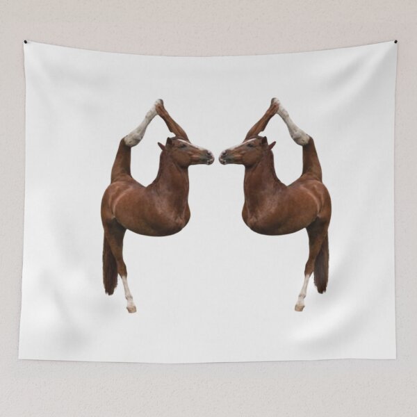 Item preview, Cursed 2 Flexible Horses Meme designed and sold by CamilasPrints.