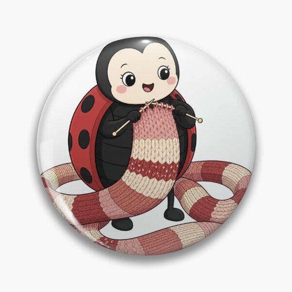 Item preview, Ladybug Knitting a Giant Scarf designed and sold by GoverArt.