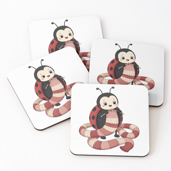 Item preview, Ladybug Knitting a Giant Scarf designed and sold by GoverArt.