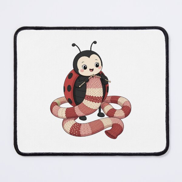Item preview, Ladybug Knitting a Giant Scarf designed and sold by GoverArt.