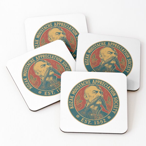 Item preview, Ukrainian Kozak Warrior Moustache Emblem designed and sold by ML-Media.