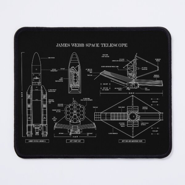 Item preview, James Webb Space Telescope (White Stencil - No Background) designed and sold by BGALAXY.