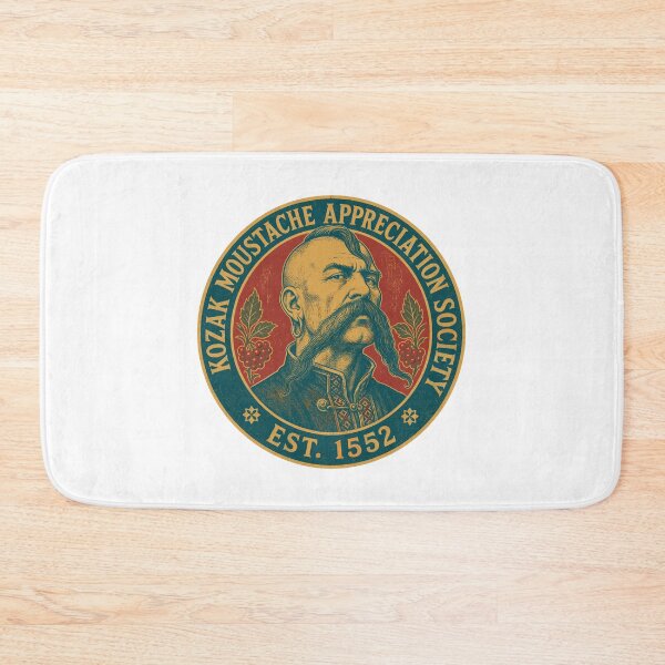 Item preview, Ukrainian Kozak Warrior Moustache Emblem designed and sold by ML-Media.