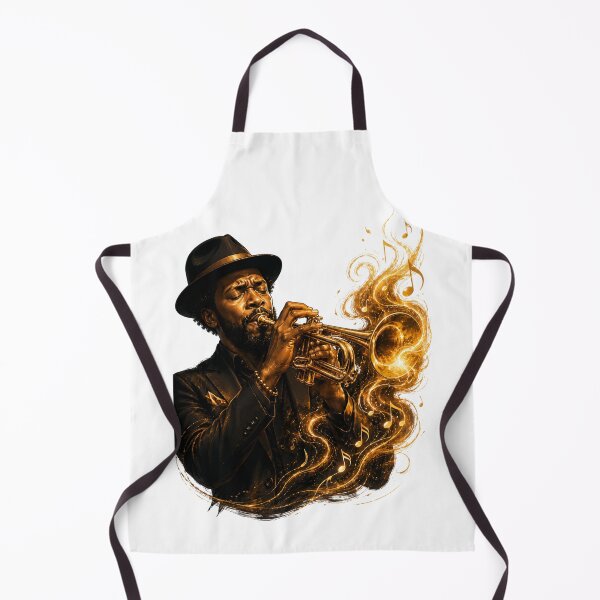 Item preview, Soulful Trumpet Player – Golden Jazz Music Art designed and sold by MarekoraStudio.