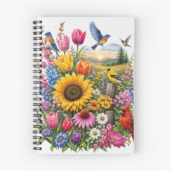 Item preview, Colorful birds & blooming gardern designed and sold by urbanshop7.