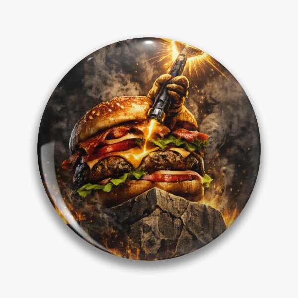 Item preview, Burger Of Legend Epic Cheeseburger Fantasy Vintage T-Shirt designed and sold by irfanshikh.