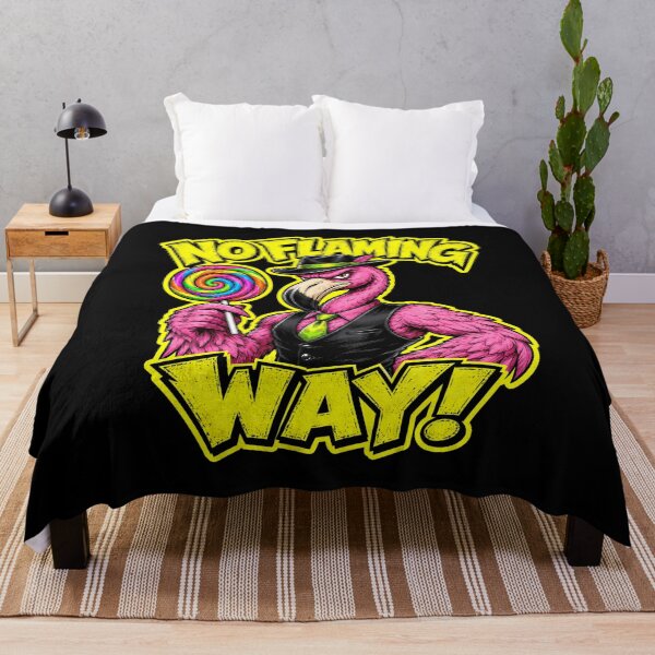 Item preview, No Flaming Way Funny Sarcastic Flamingo Mafia Pun designed and sold by Anyshca.