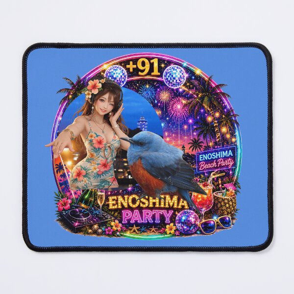 Item preview, +91BIRD BOB & DJ Hime Logo: Enoshima All-Night Beach Party Edition designed and sold by Plus91BIRD.
