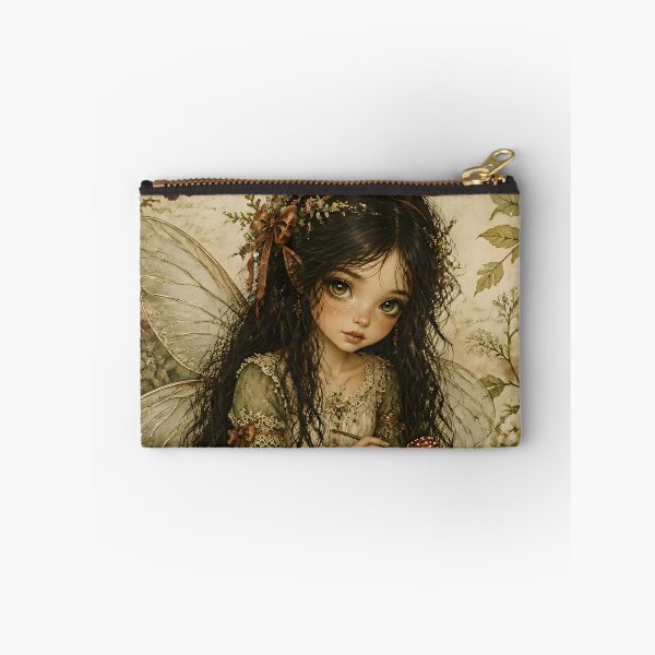 Item preview, Fairy Painting a Mushroom | Goblincore Art designed and sold by FaeCoreStudio.