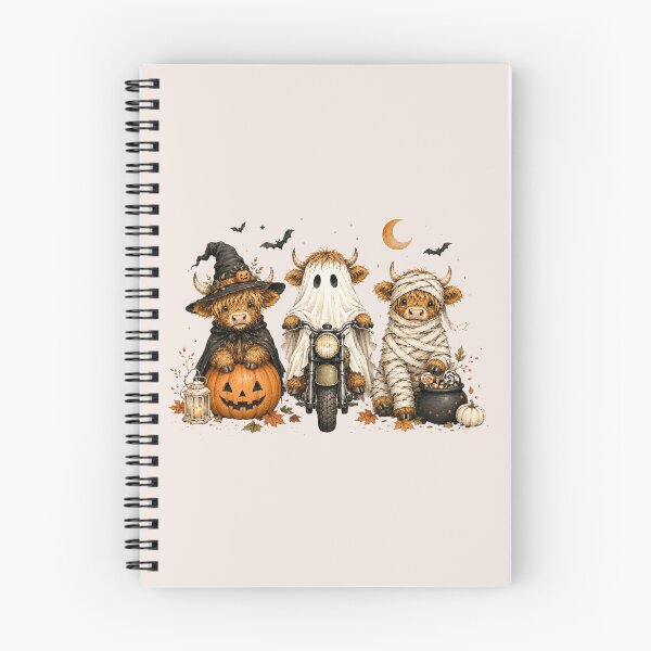 Item preview, Funny Halloween Highland Cow, Spooky Highlander Cow Fall, Cute Pumpkin designed and sold by Sprinkle12345.