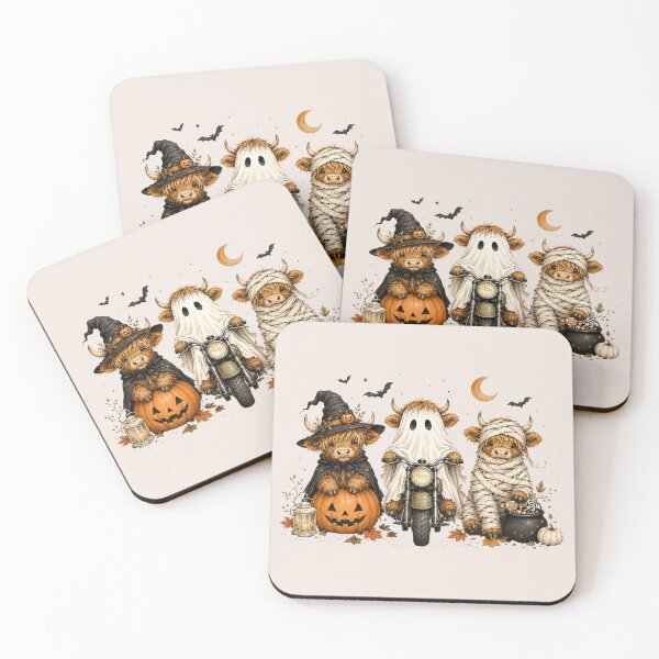 Item preview, Funny Halloween Highland Cow, Spooky Highlander Cow Fall, Cute Pumpkin designed and sold by Sprinkle12345.
