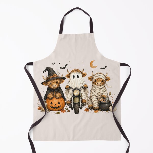 Item preview, Funny Halloween Highland Cow, Spooky Highlander Cow Fall, Cute Pumpkin designed and sold by Sprinkle12345.