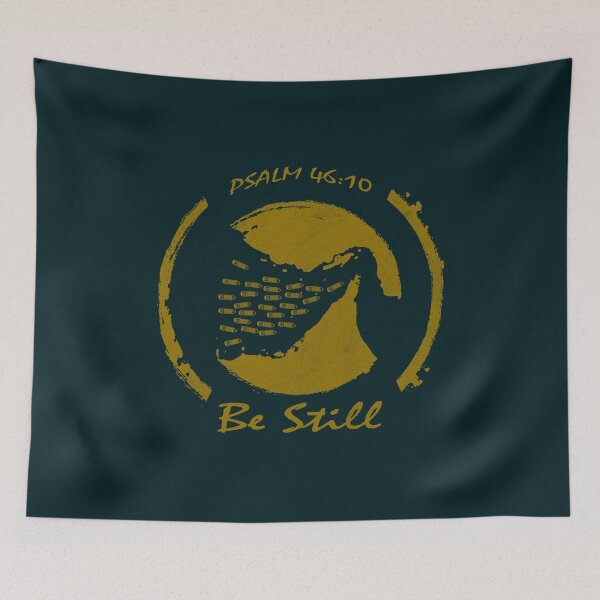 Item preview, Be Still - Strait of Hormuz Map Psalm 46:10 Bible Verse Geopolitical Maritime Iran War Minimal funny but thoughtful Design - Gold designed and sold by ZechJohnRB.