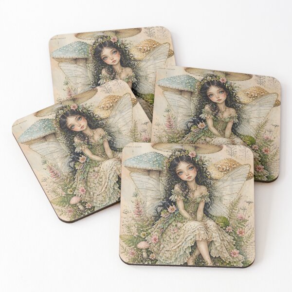 Item preview, Fairy Beneath a Giant Mushroom | Nature Field-Guide Style designed and sold by FaeCoreStudio.