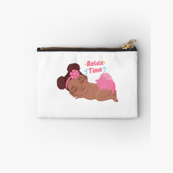 Item preview, Relax Time – Cute Sleeping Afro Baby Girl in Pink Tutu designed and sold by Sarah'sCreativeLab.