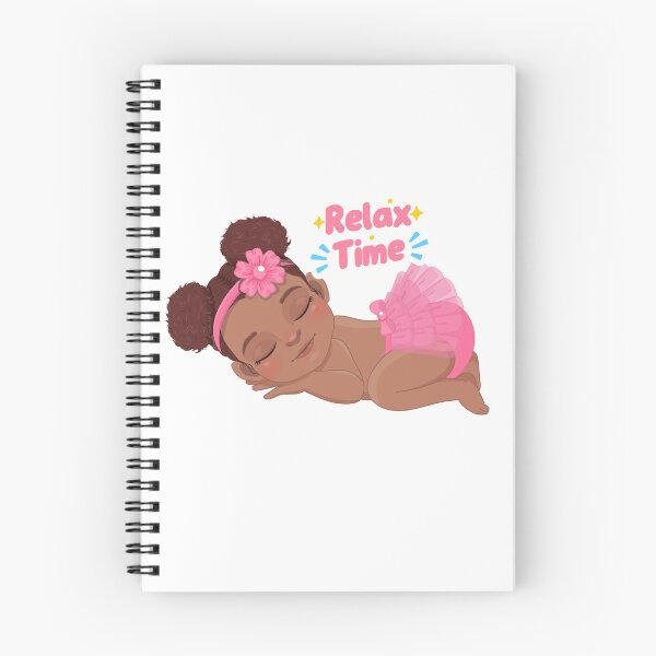 Item preview, Relax Time – Cute Sleeping Afro Baby Girl in Pink Tutu designed and sold by Sarah'sCreativeLab.