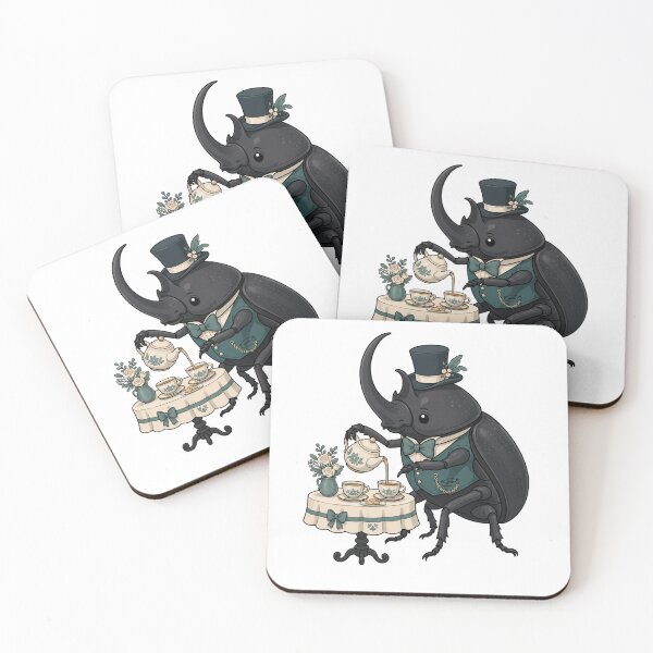 Item preview, Rhinoceros Beetle Tea Party designed and sold by GoverArt.