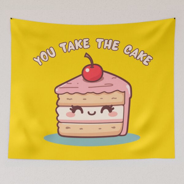 Item preview, You Take The Cake Cute Cherry Cake Kawaii Dessert designed and sold by The Fine Print by BassAddict.