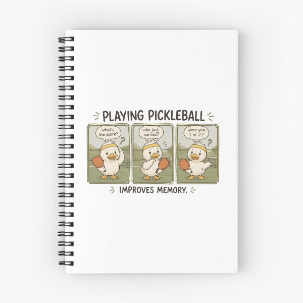 Item preview, Funny Pickleball Duck Improves Memory Comic Strip Design designed and sold by HamadaArtivio1.