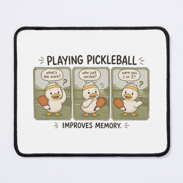 Item preview, Funny Pickleball Duck Improves Memory Comic Strip Design designed and sold by HamadaArtivio1.