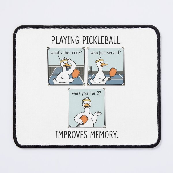 Item preview, Funny Pickleball Duck Improves Memory Comic Strip Design designed and sold by HamadaArtivio1.