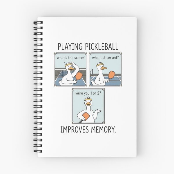 Item preview, Funny Pickleball Duck Improves Memory Comic Strip Design designed and sold by HamadaArtivio1.