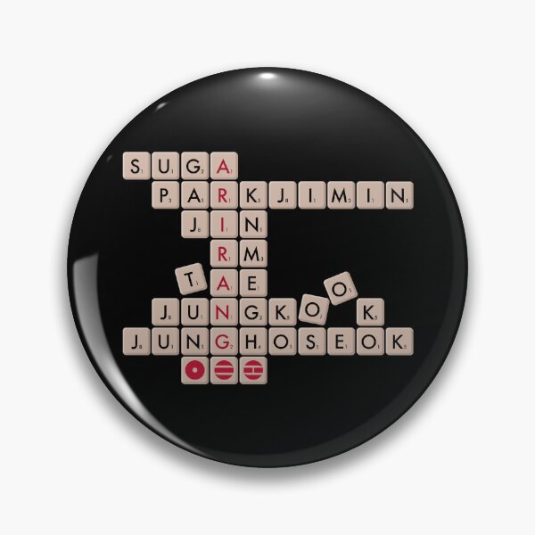 Item preview, BTS members names scrabble letters | arirang edition | bts army and bts red and black designed and sold by moteesshop.