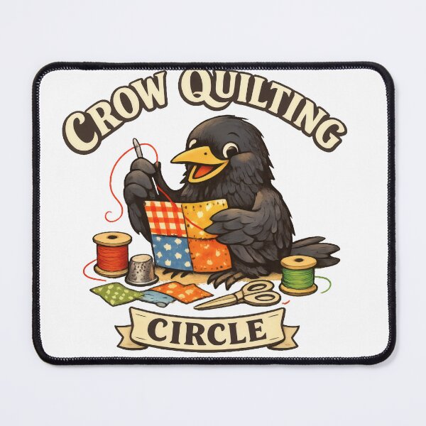 Item preview, Crow Quilting Circle Whimsical Studio Mascot designed and sold by TheRealTaria.