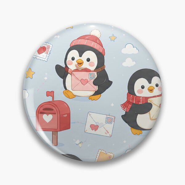 Item preview, Penguin Love Mail Pattern designed and sold by Soft Berry Studio.