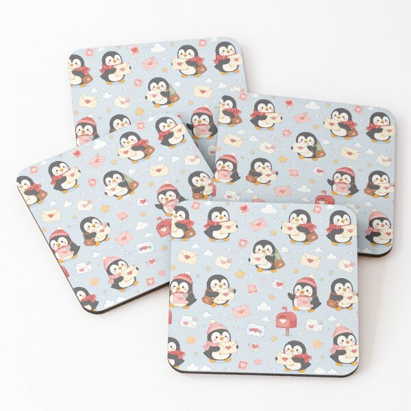 Item preview, Penguin Love Mail Pattern designed and sold by Soft Berry Studio.