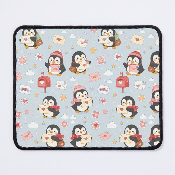 Item preview, Penguin Love Mail Pattern designed and sold by Soft Berry Studio.