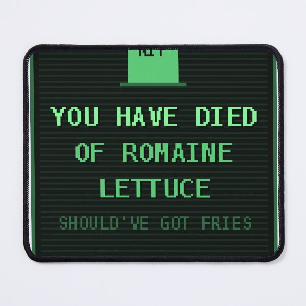 Item preview, You Have Died of Romaine Lettuce — Funny Retro Game Death Screen Sticker designed and sold by One More Run.