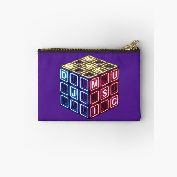 Item preview, Neon Rubik's Cube with DJ, MUSIC, and BEAT Letters designed and sold by CreativeArtistL.