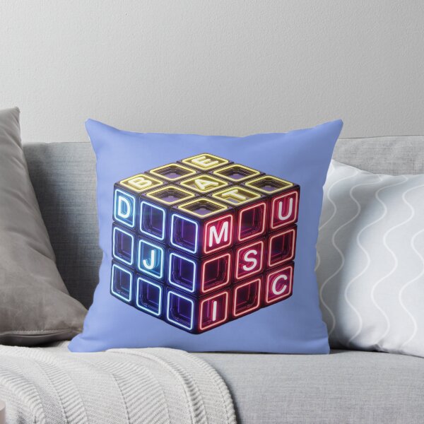 Item preview, Neon Rubik's Cube with DJ, MUSIC, and BEAT Letters designed and sold by CreativeArtistL.