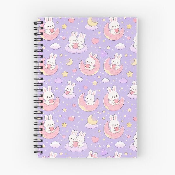 Item preview, Bunny Heart Moon Pattern designed and sold by Soft Berry Studio.