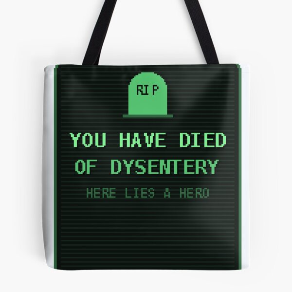 Item preview, You Have Died of Dysentery — Funny Retro Game Death Screen Sticker designed and sold by One More Run.