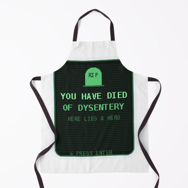 Item preview, You Have Died of Dysentery — Funny Retro Game Death Screen Sticker designed and sold by One More Run.