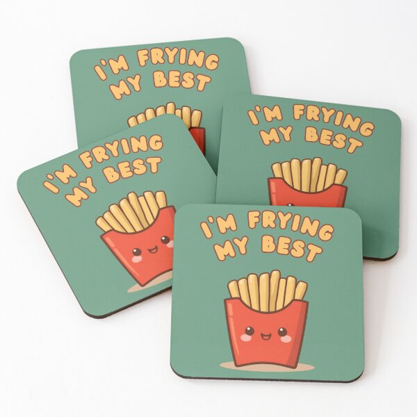 Item preview, I’m Frying My Best Cute French Fries Positive Humor designed and sold by The Fine Print by BassAddict.